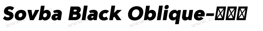 Sovba Black Oblique字体转换